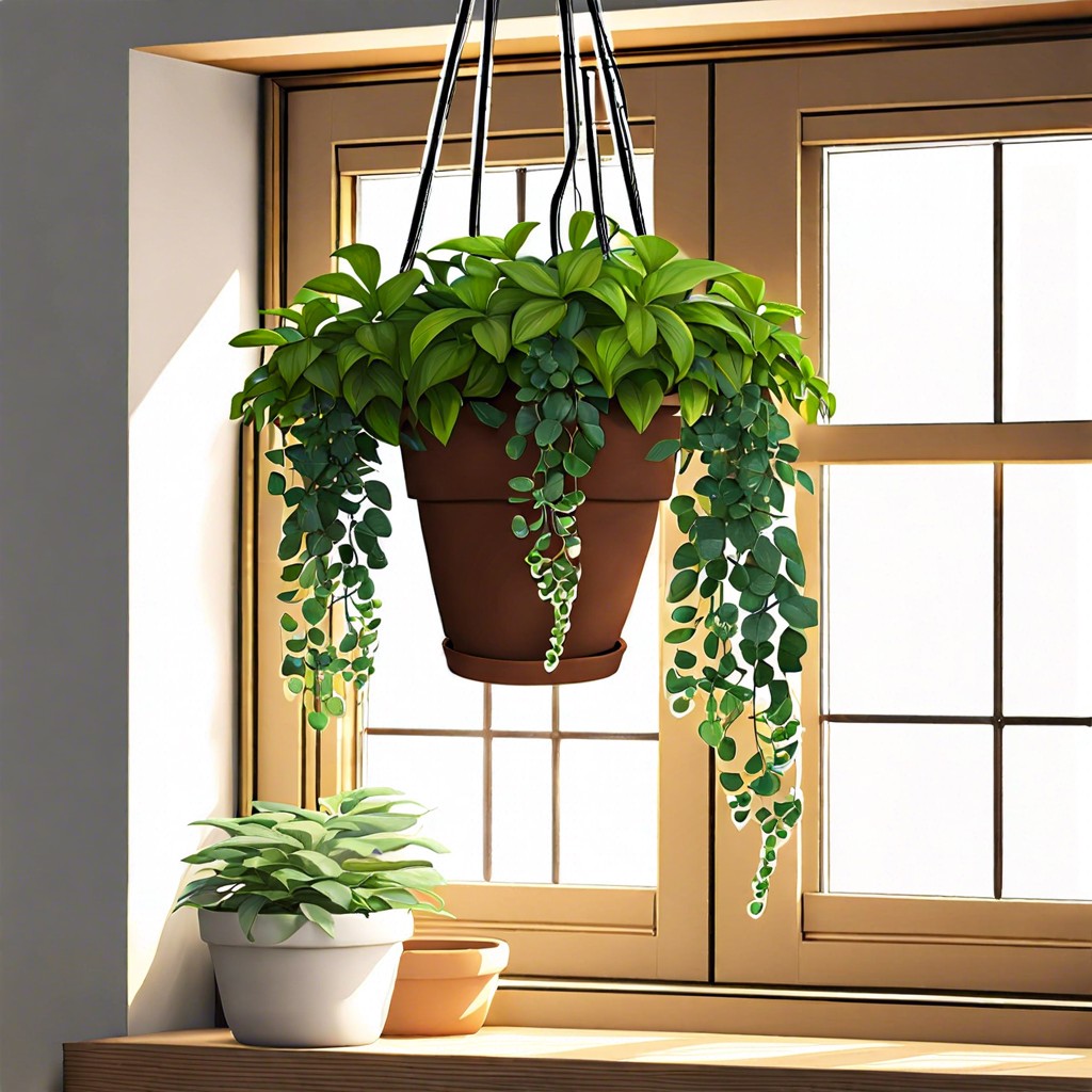 hanging potted plants