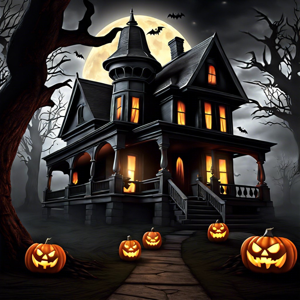 haunted house scene