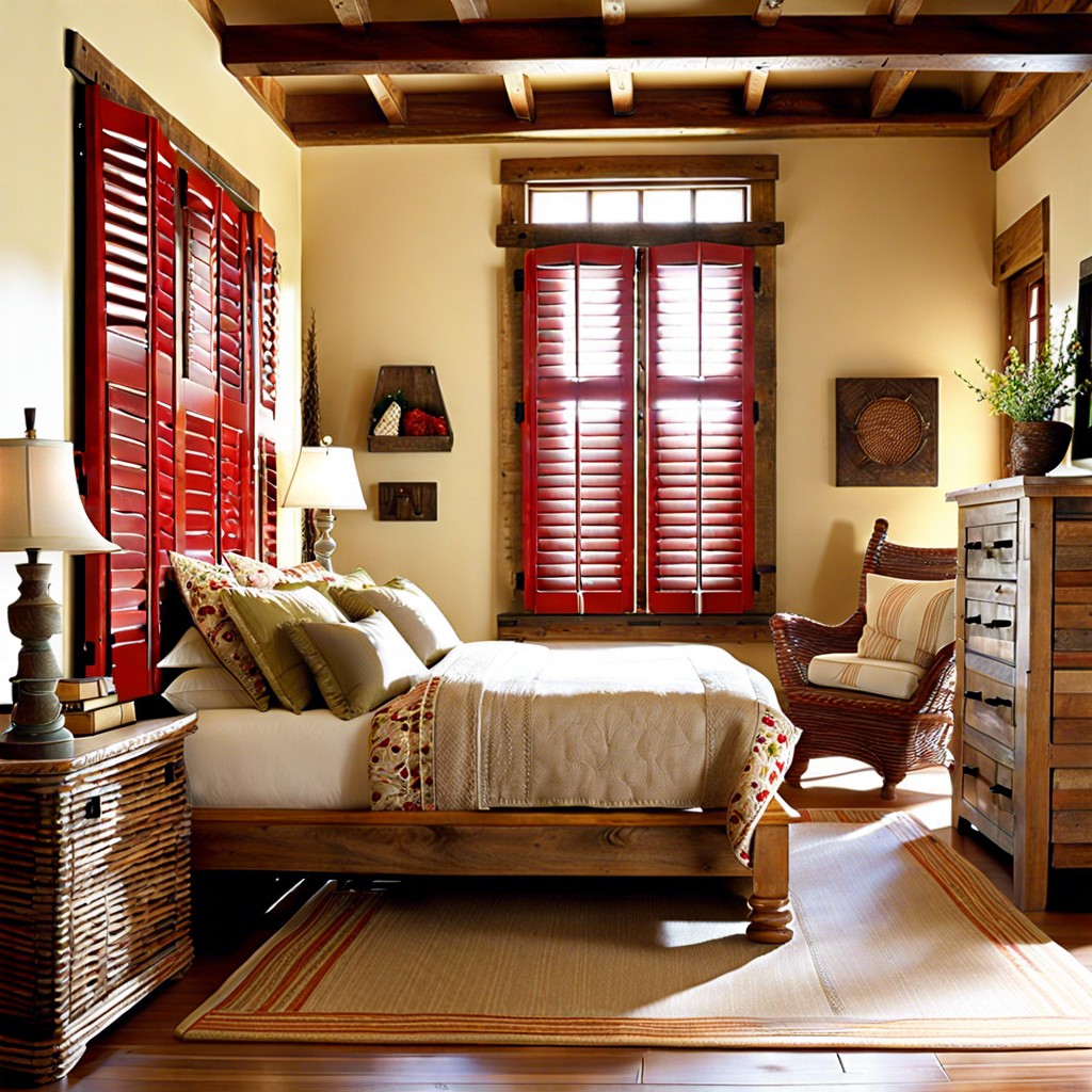 indoor shutters for a rustic touch