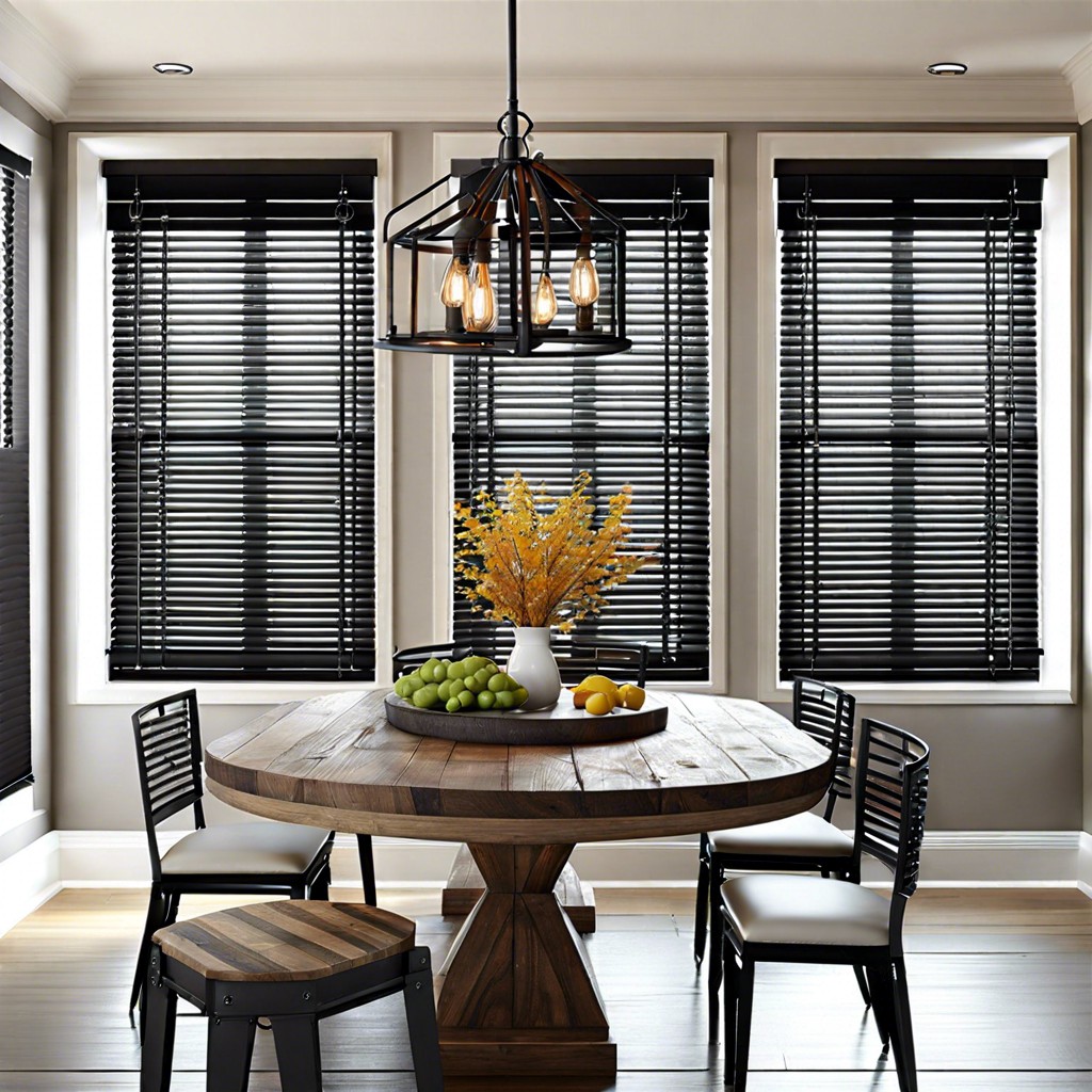 industrial style metal blinds