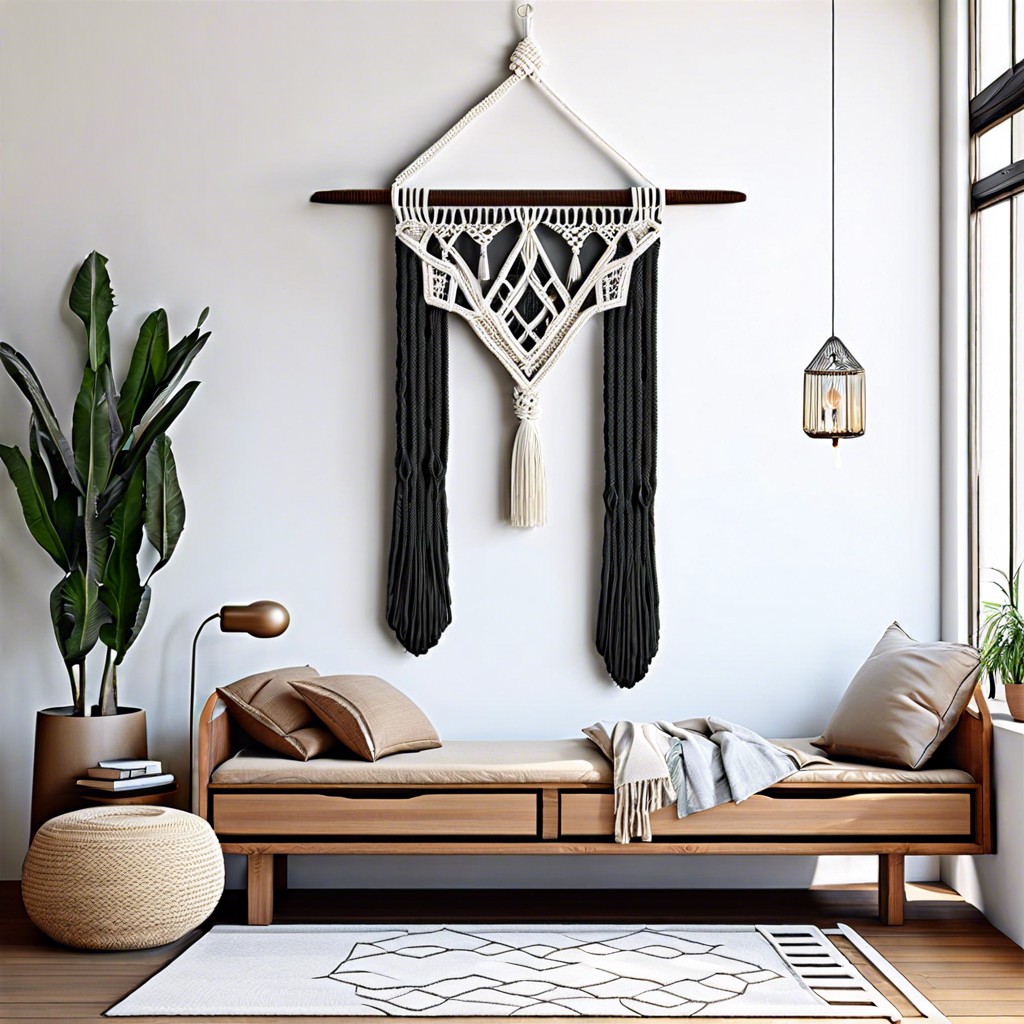 intricate macrame hangings