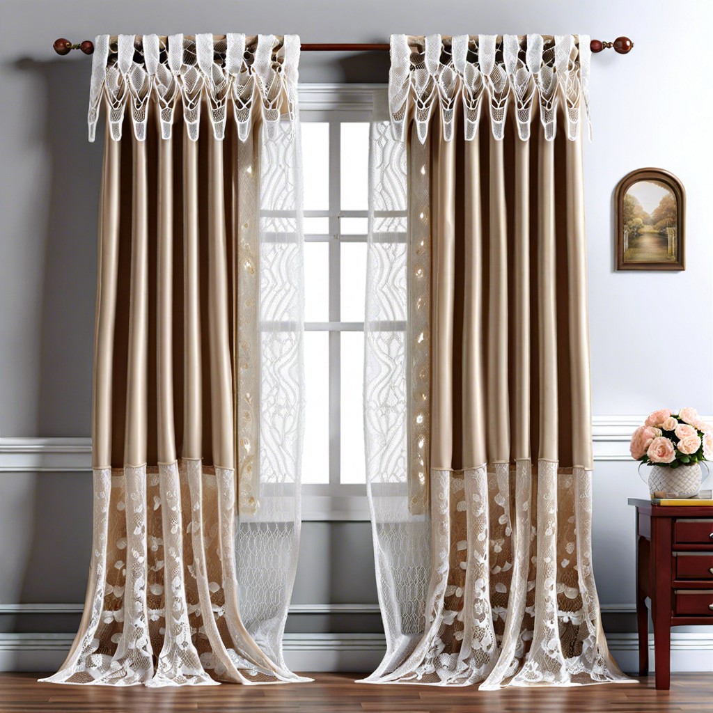 lace curtains with liner