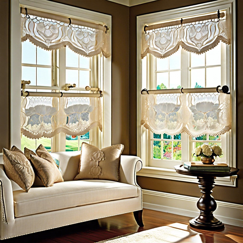 lace window coverings for privacy and light