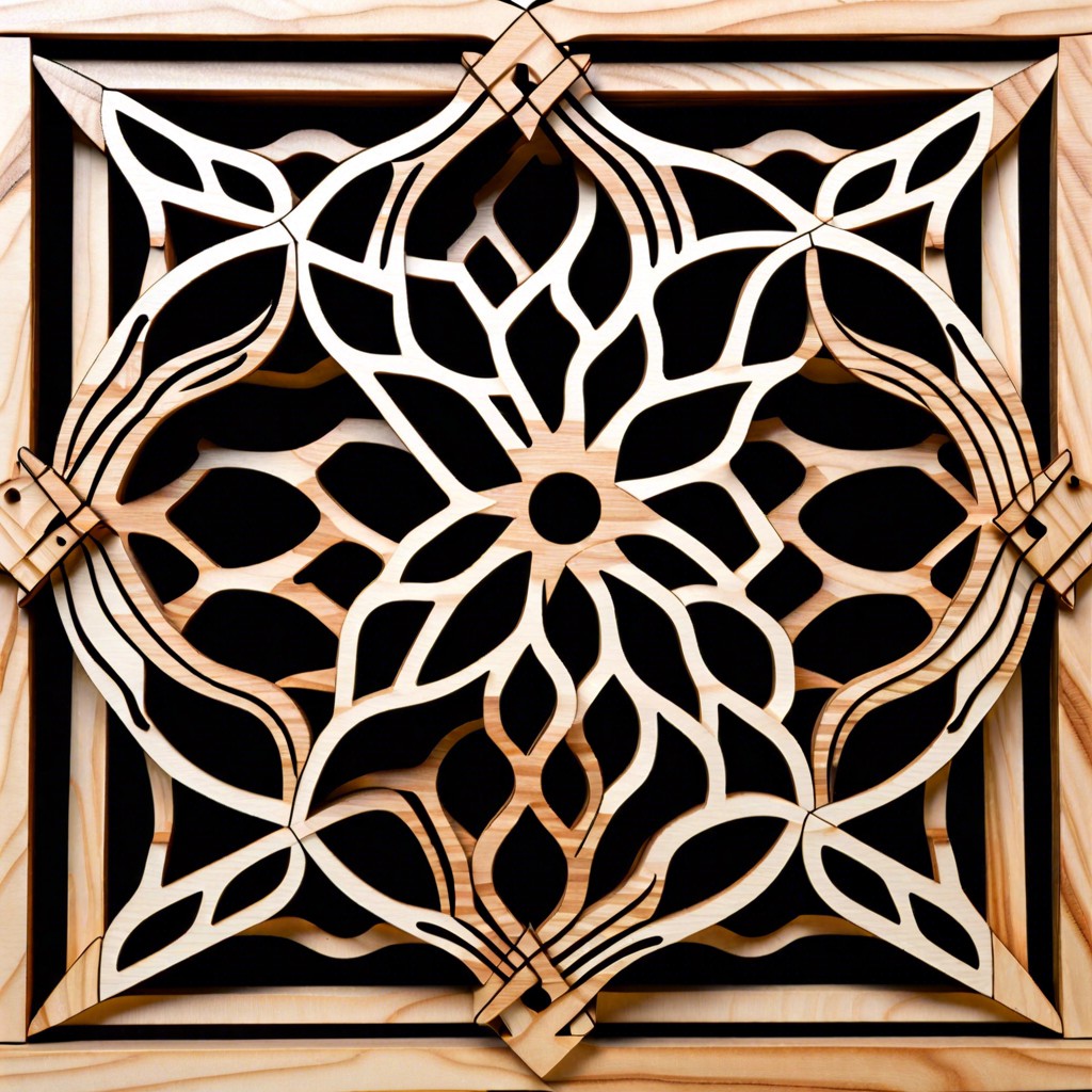 laser cut wooden lattices