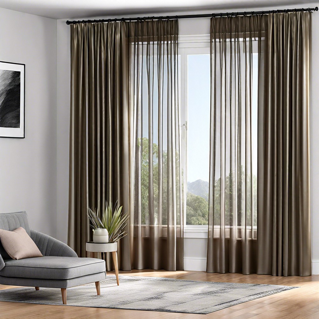 layered curtains sheer and opaque