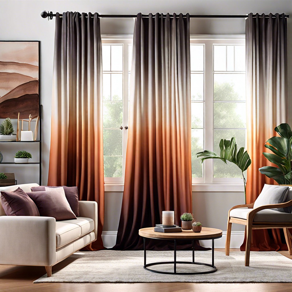 layered ombre curtains