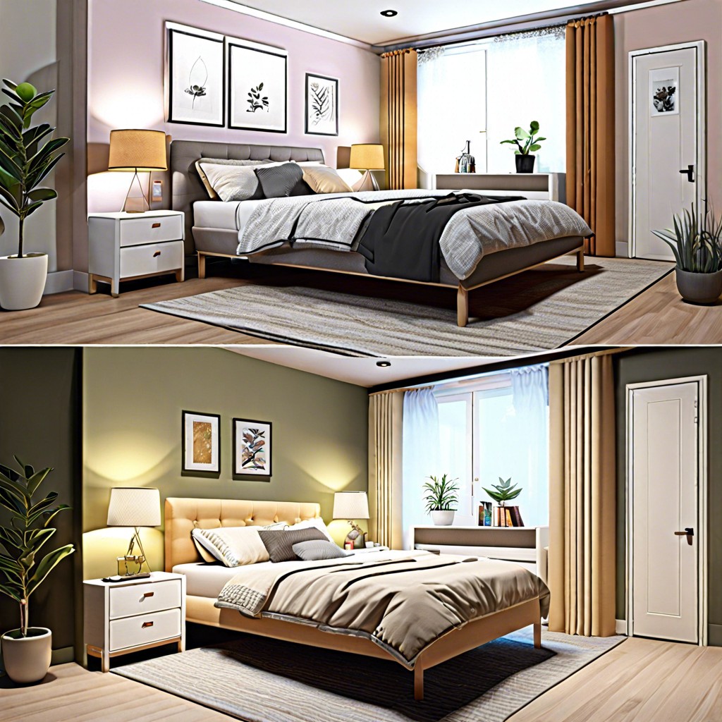 light colored walls and bedding