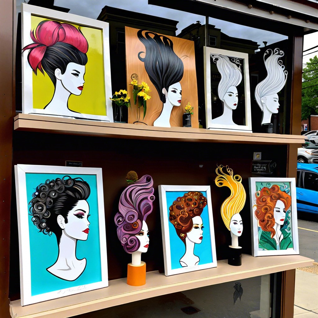 local artists art with hair themes