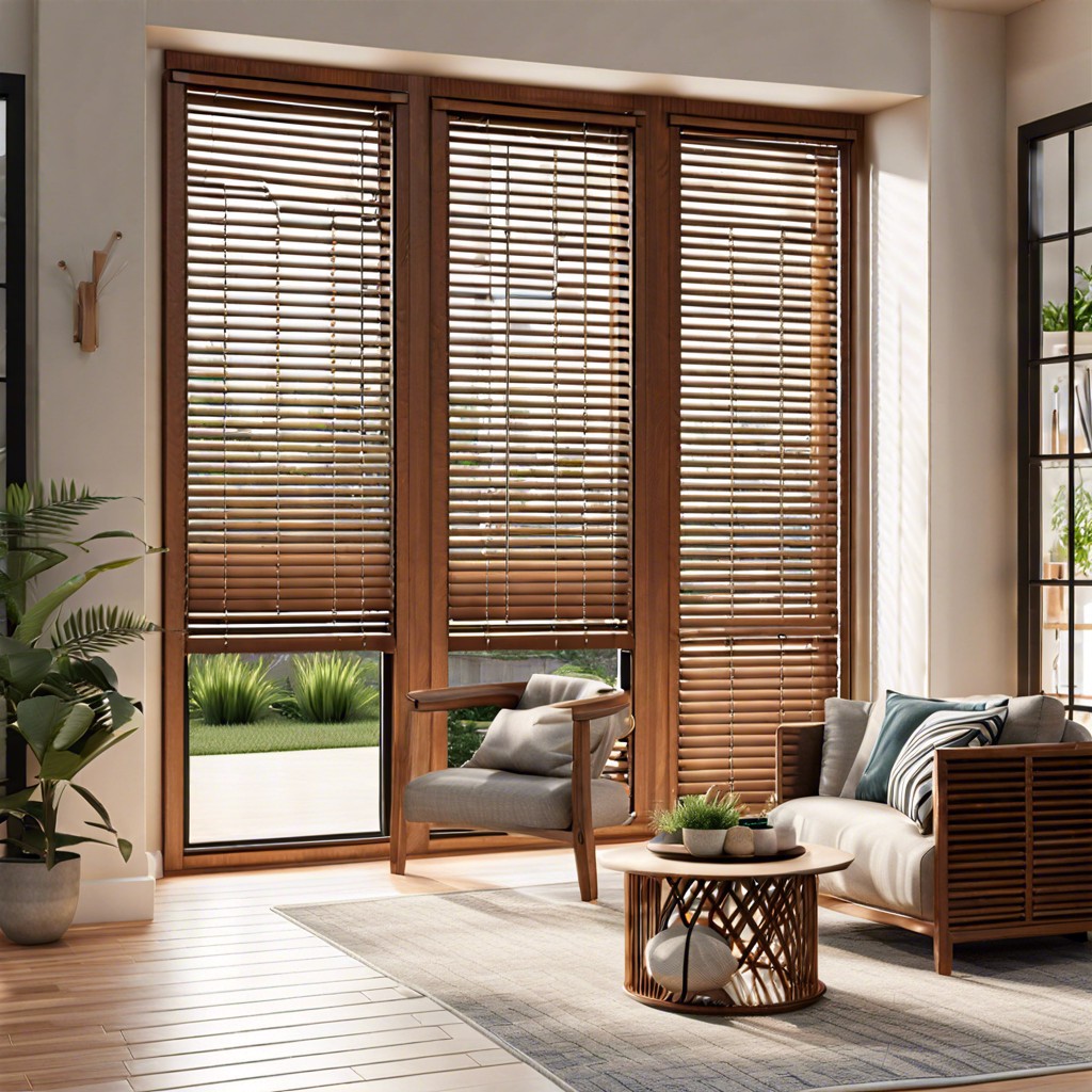 louvered window blinds integrated
