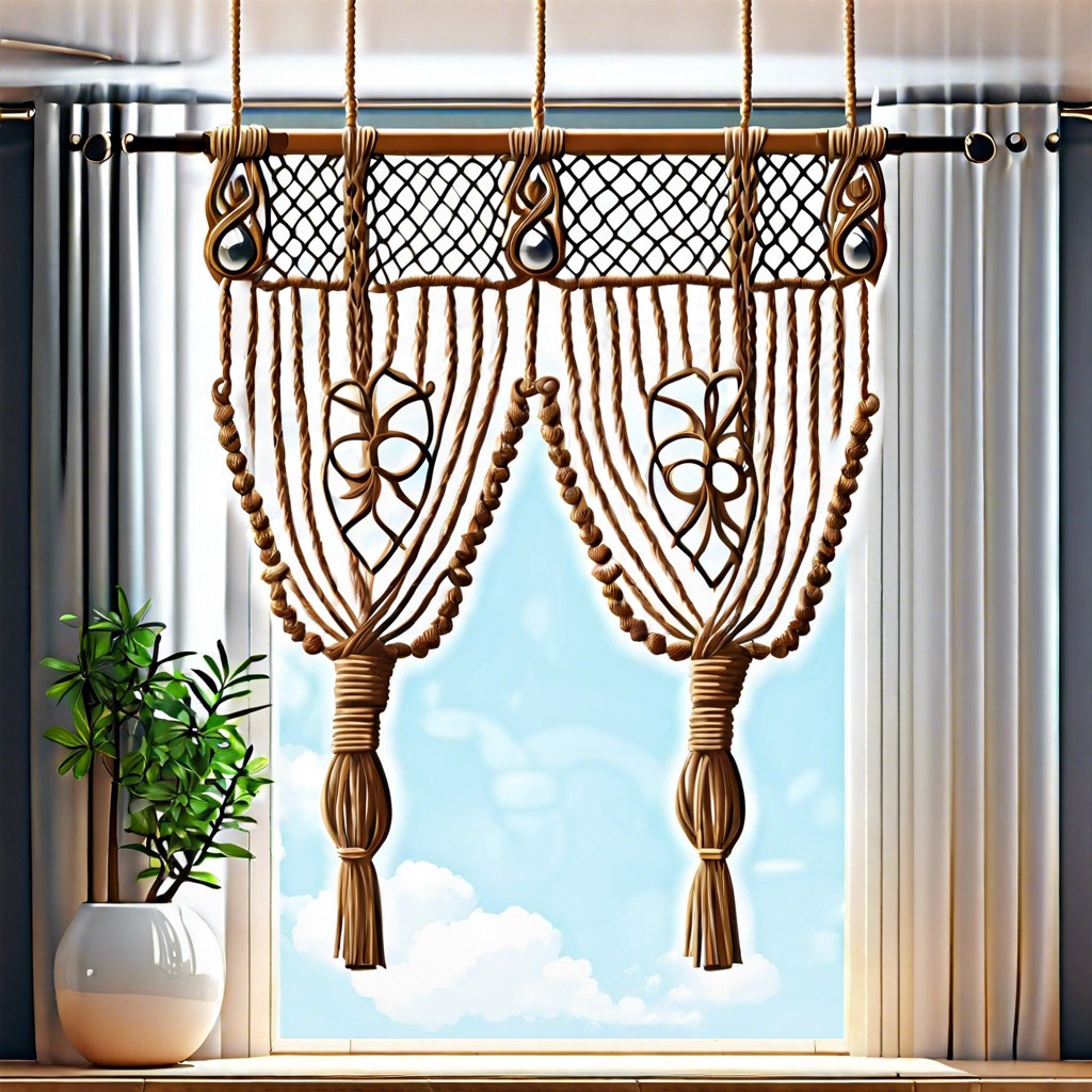 macrame hanging curtain