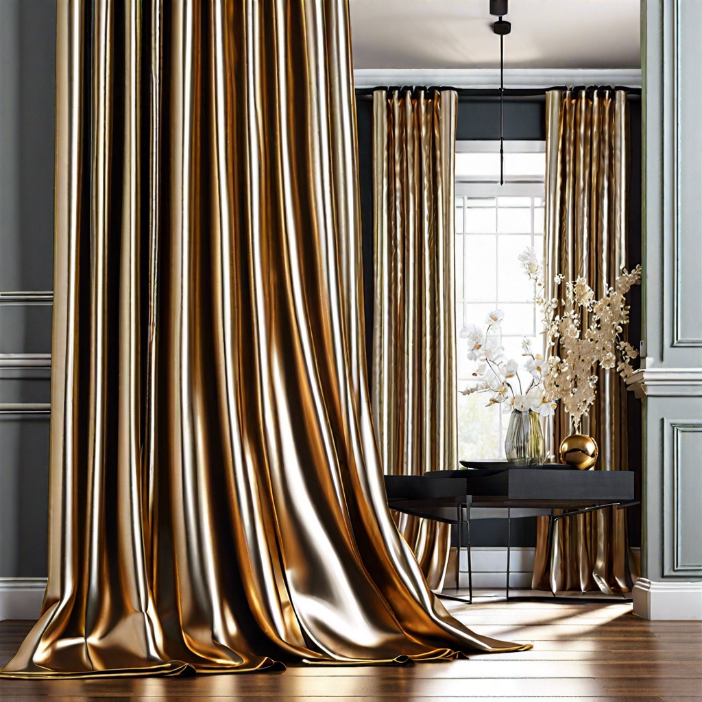 metallic threaded curtains