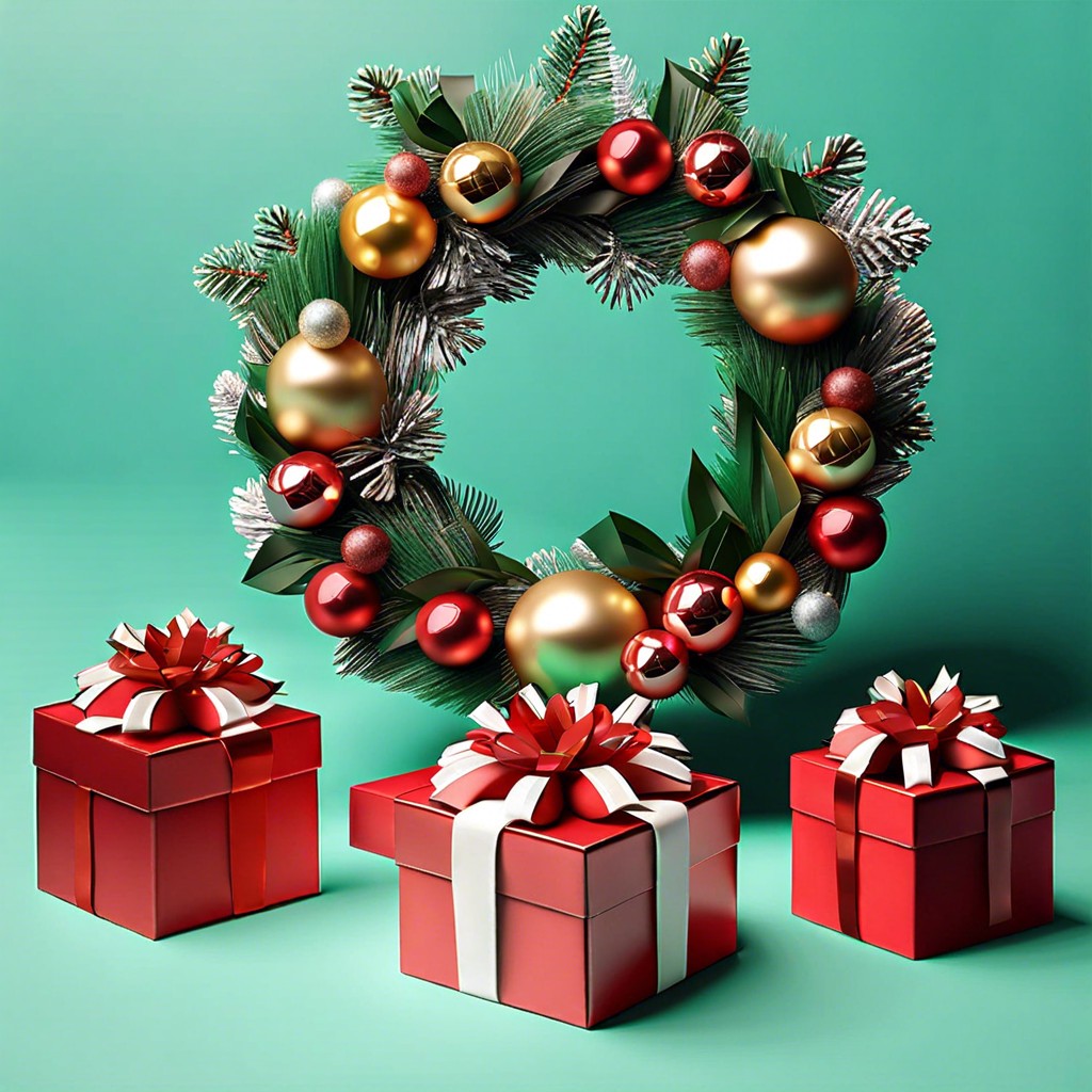 mini gift box wreath