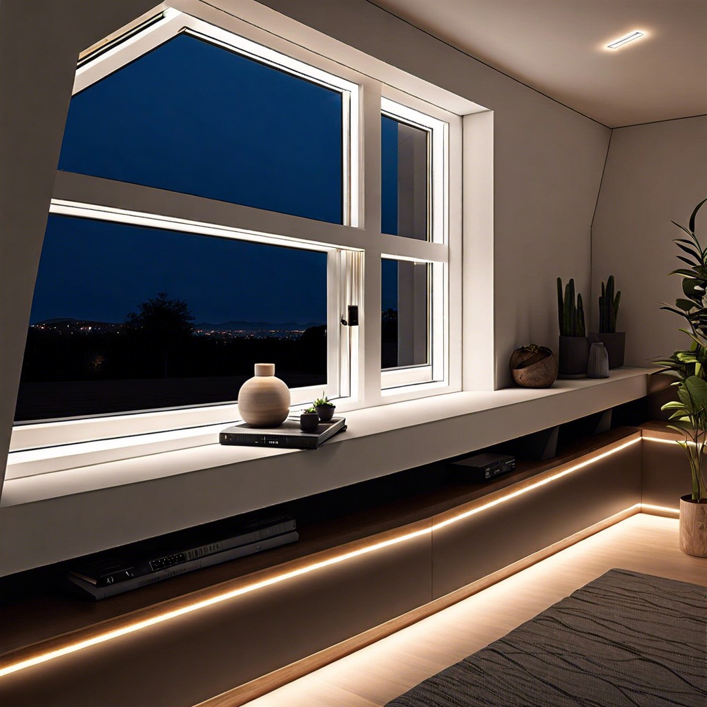 modern minimalist trim with hidden led lighting