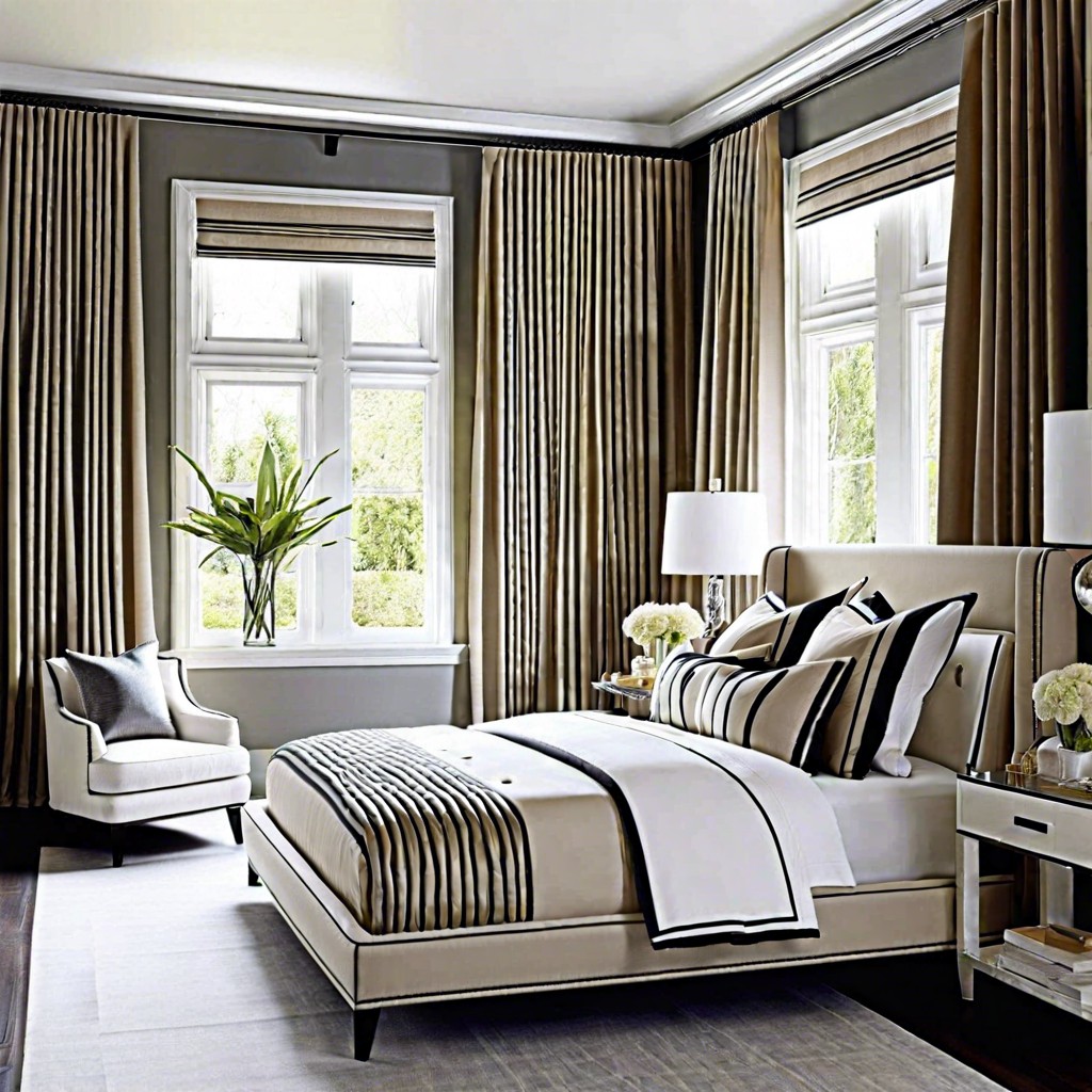 monochromatic curtains and walls for a seamless look