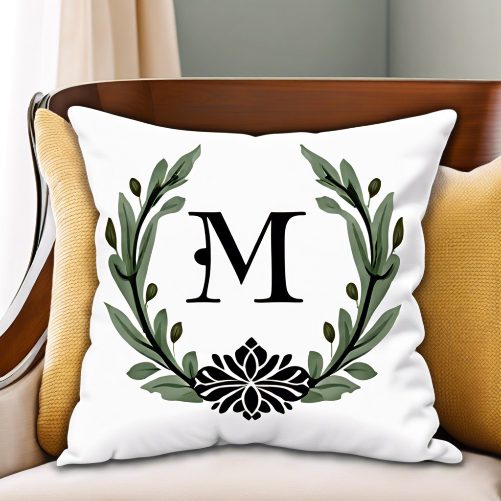 monogrammed throw pillows