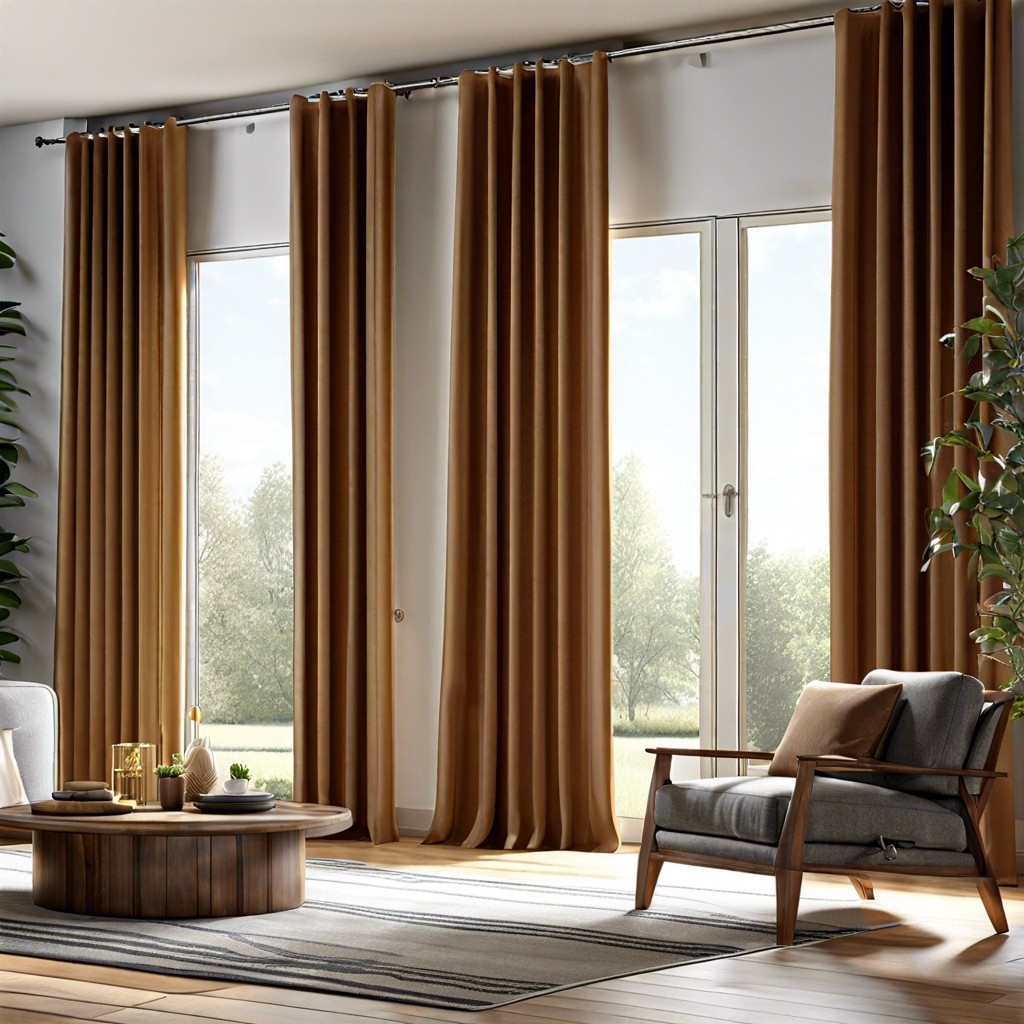 motorized curtains for ease of operation on large windows