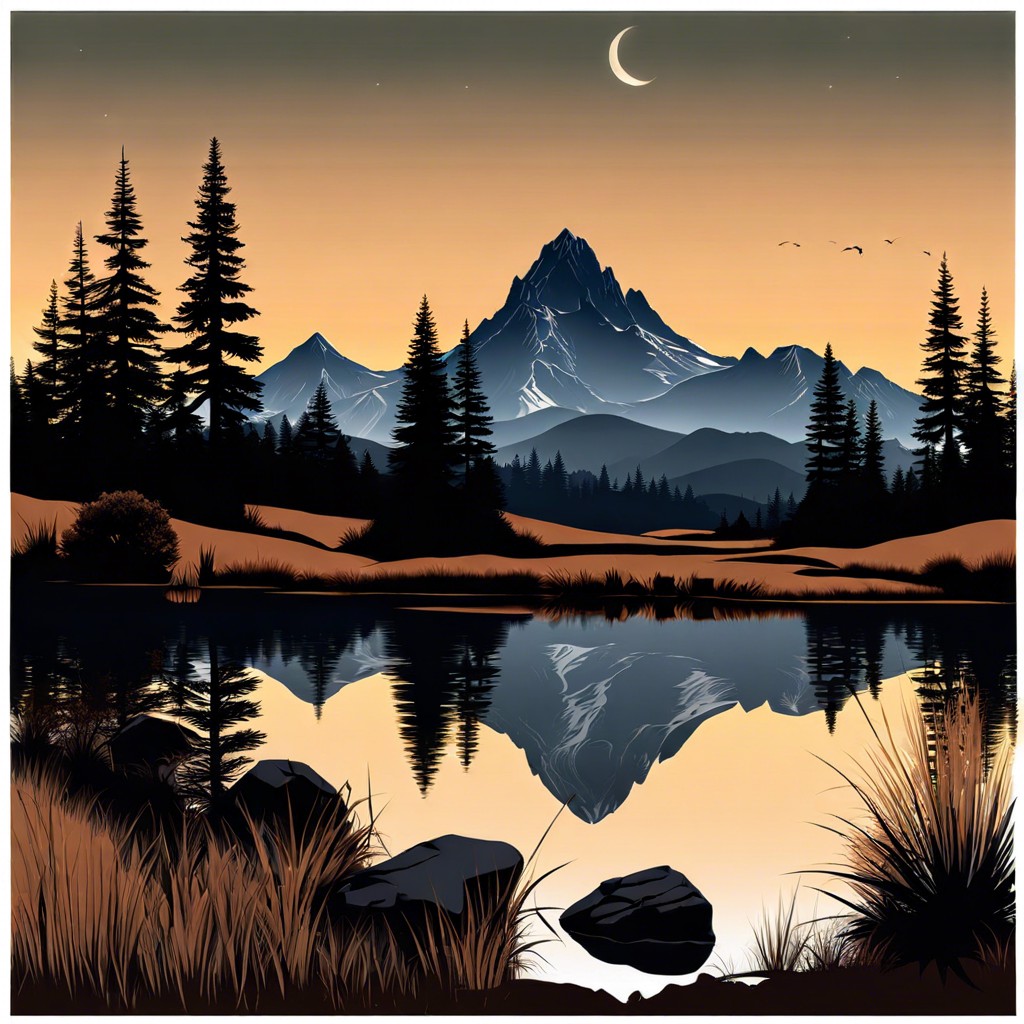 mountain landscape silhouette