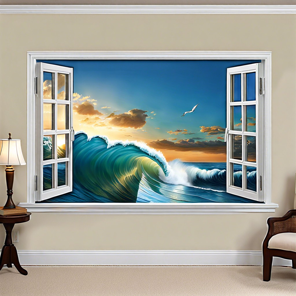 ocean wave murals