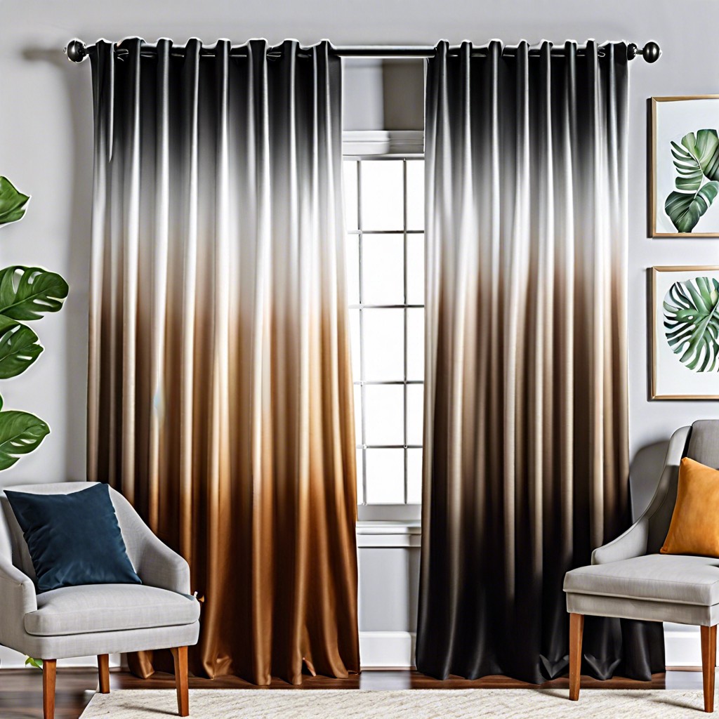ombre curtains that transition from light to dark