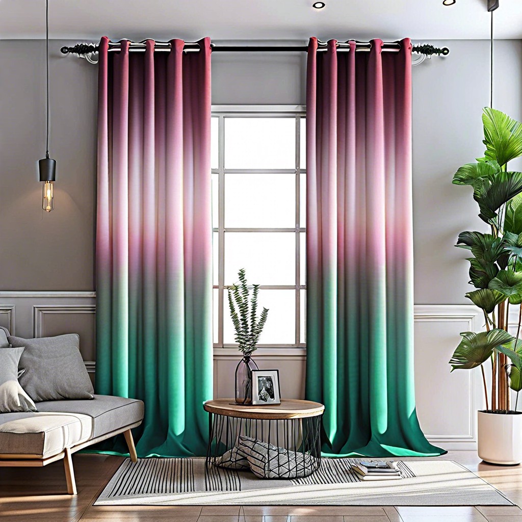 ombre dyed curtains