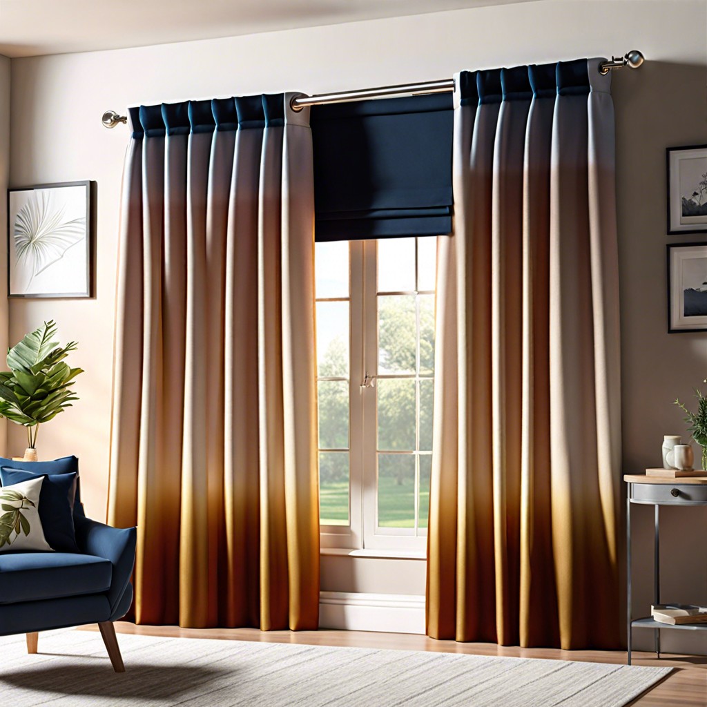 ombre effect curtains