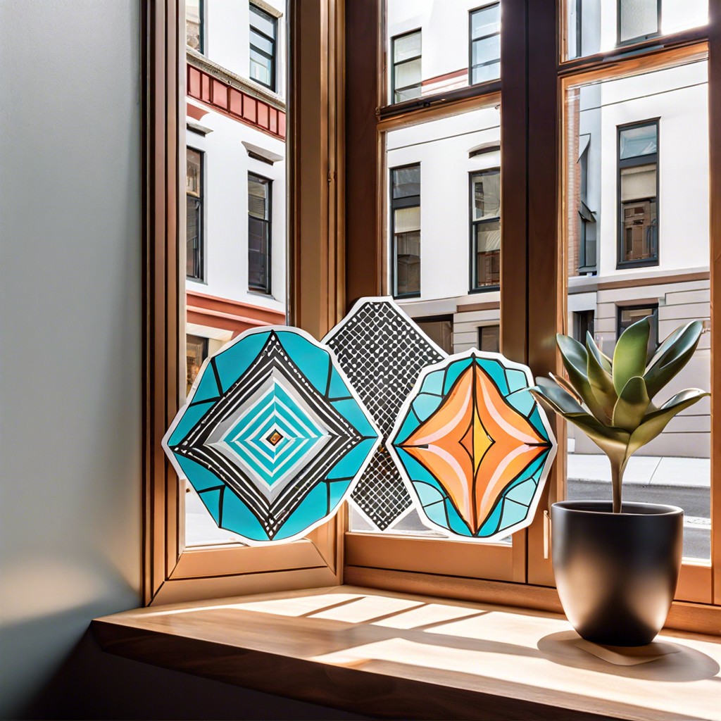 opaque geometric patterned window stickers