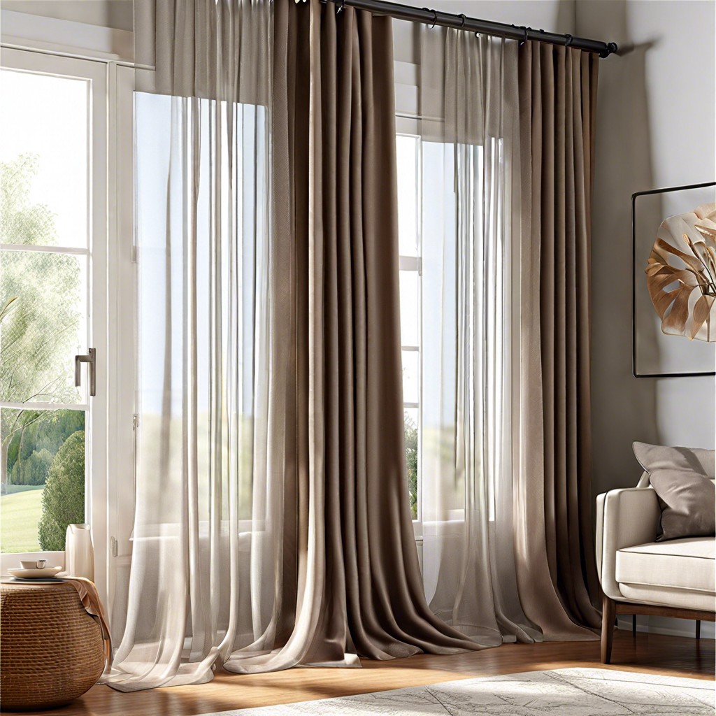 overlapping sheer curtains