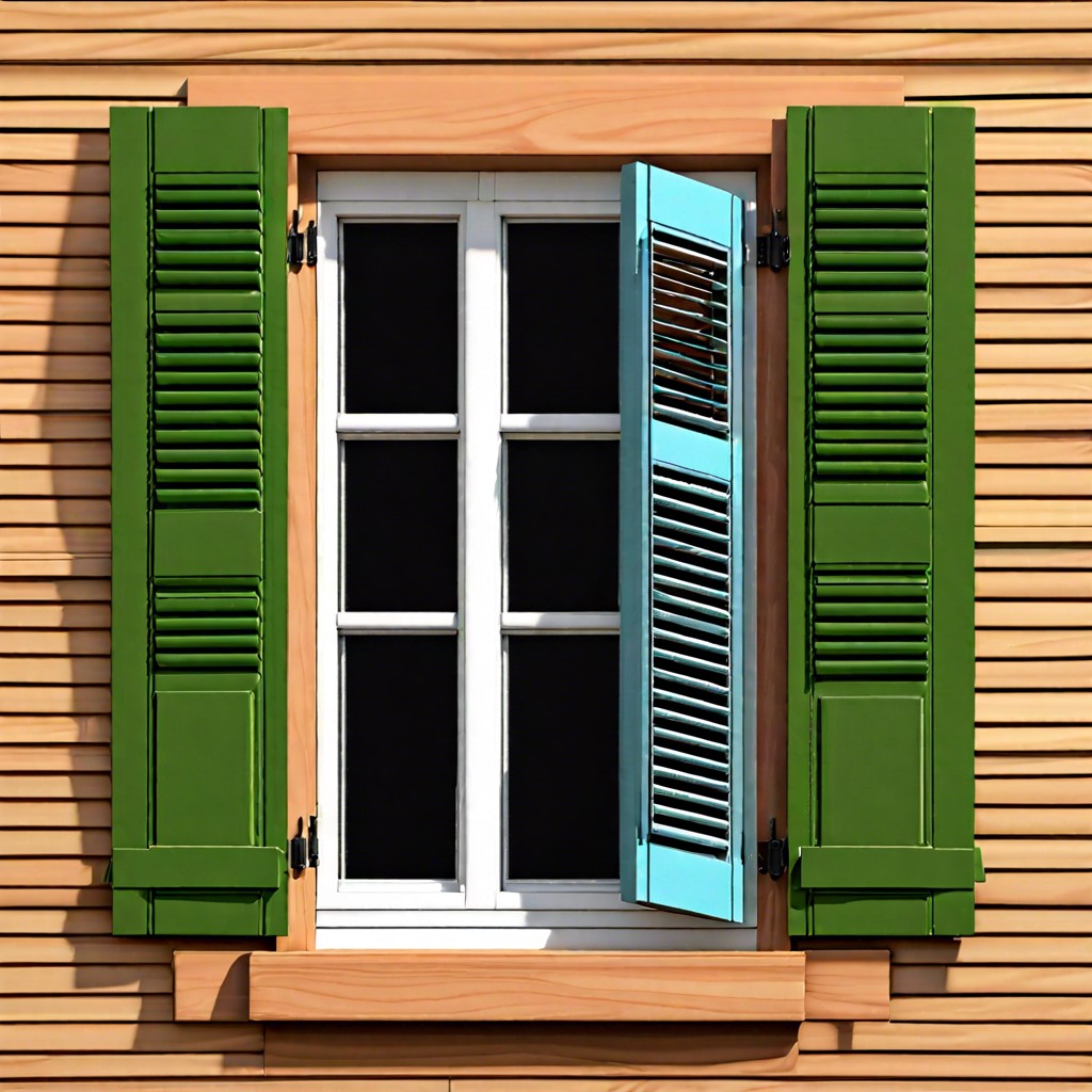 painted wooden shutters