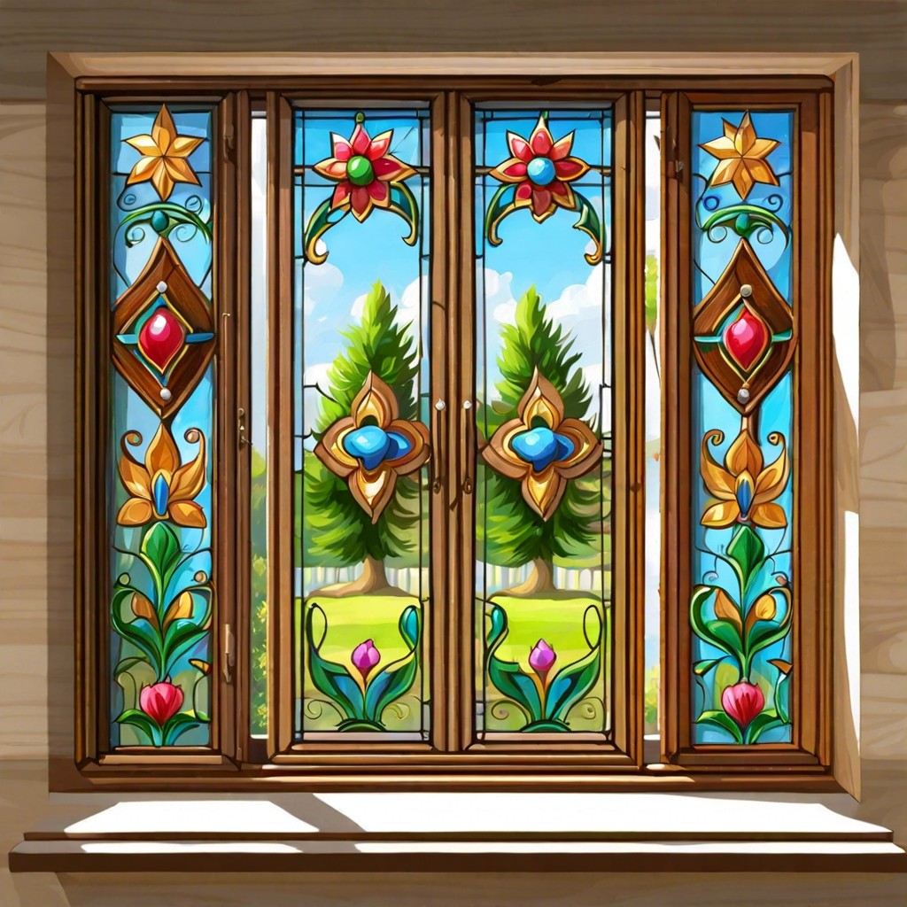 painted wooden window ornaments