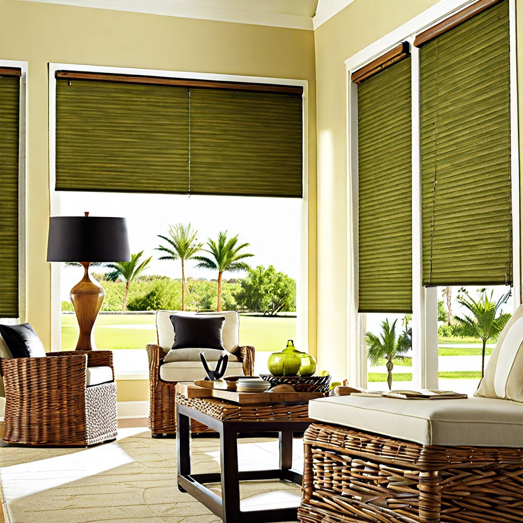 palm leaf roller blinds