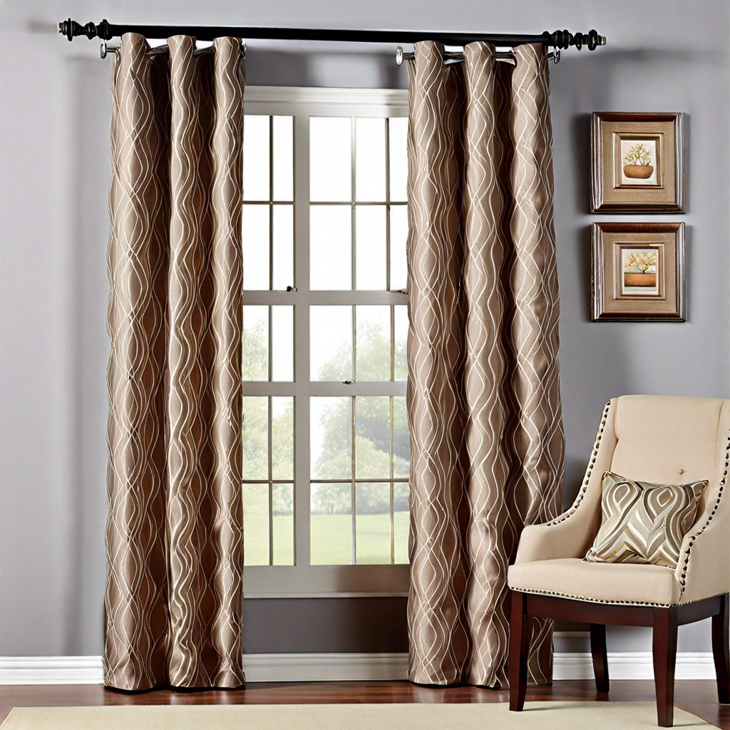 patterned thermal insulated curtains