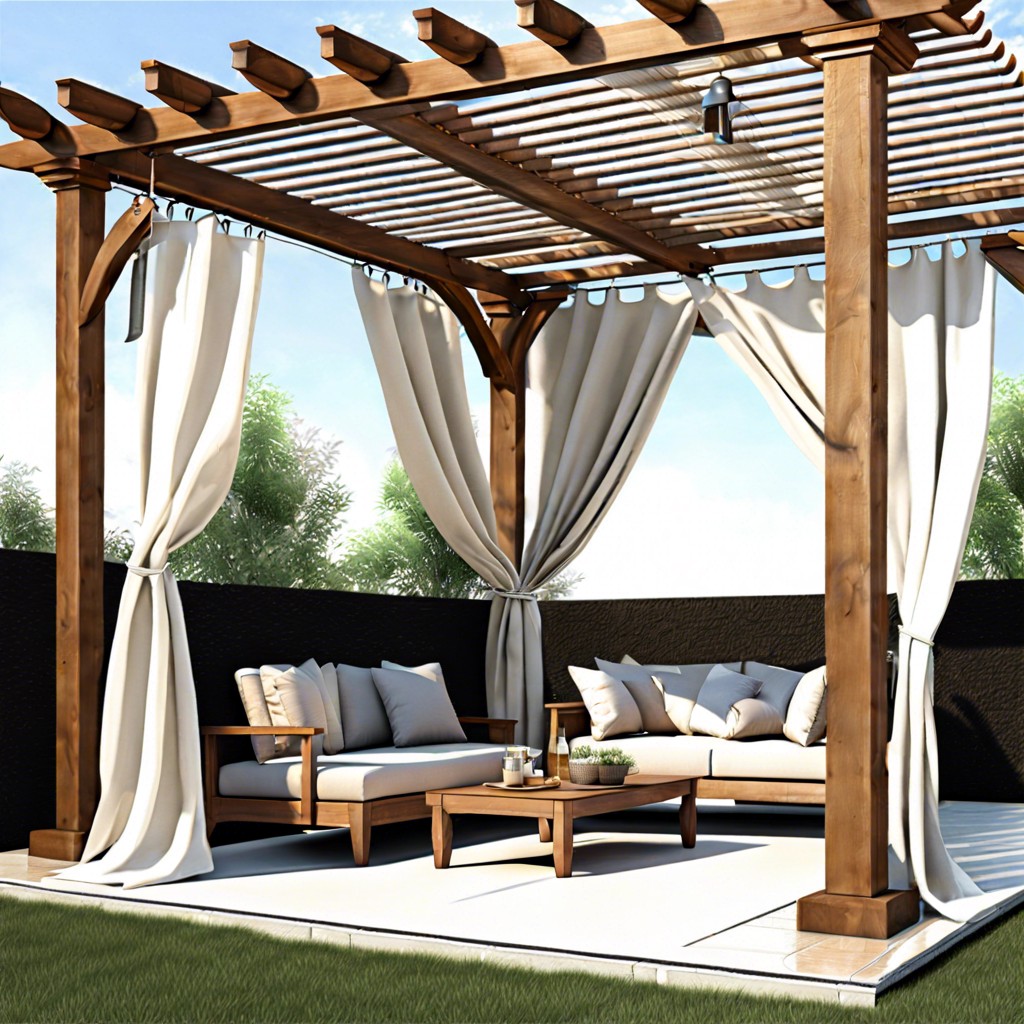 pergola with fabric cover