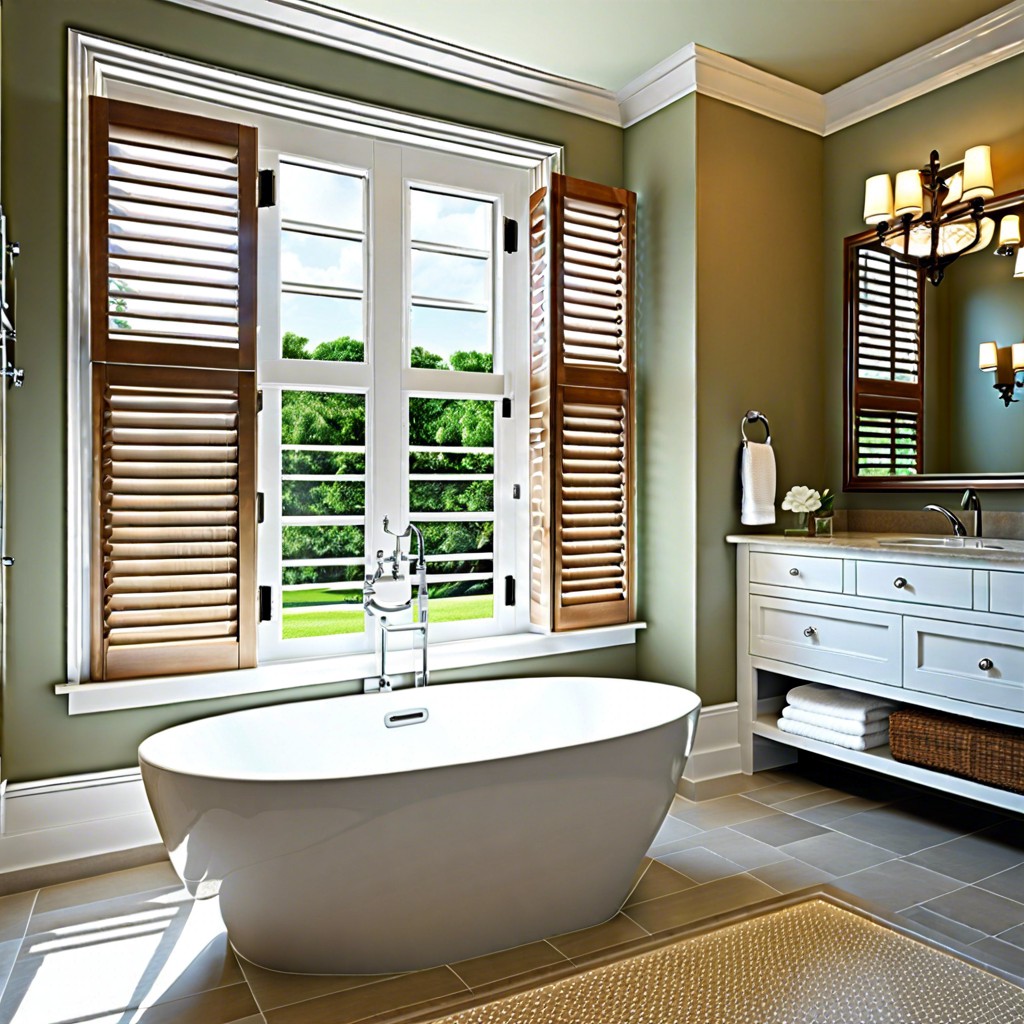 plantation shutters for adjustable light control