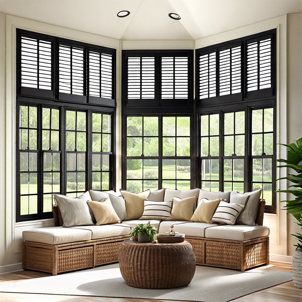 plantation shutters for adjustable light control