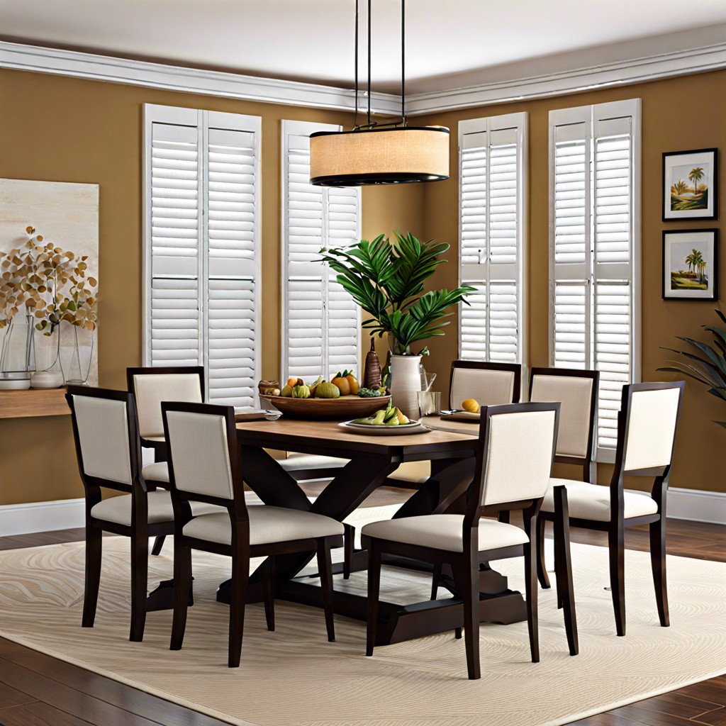 plantation shutters for classic control of light