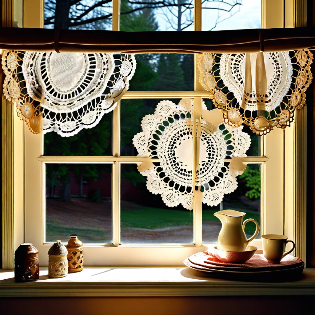 recycled vintage doilies