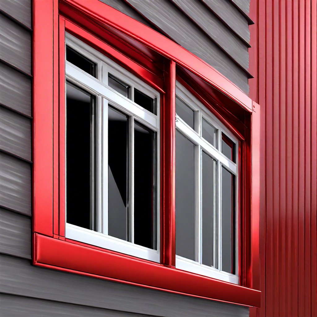 red aluminum for a statement piece on your facade