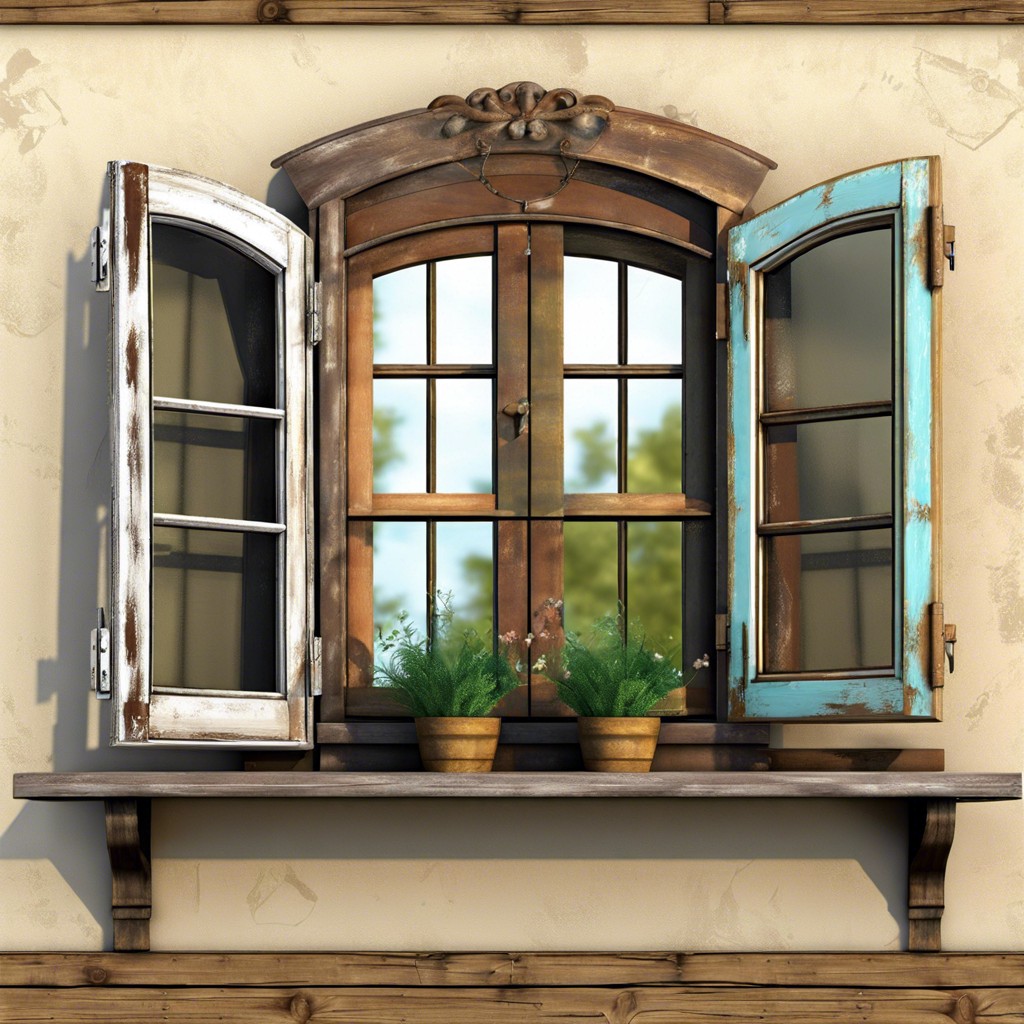 repurposed vintage window frames