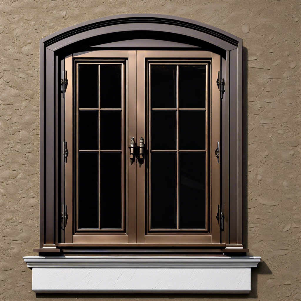 restoration style bronze aluminum window for historical homes