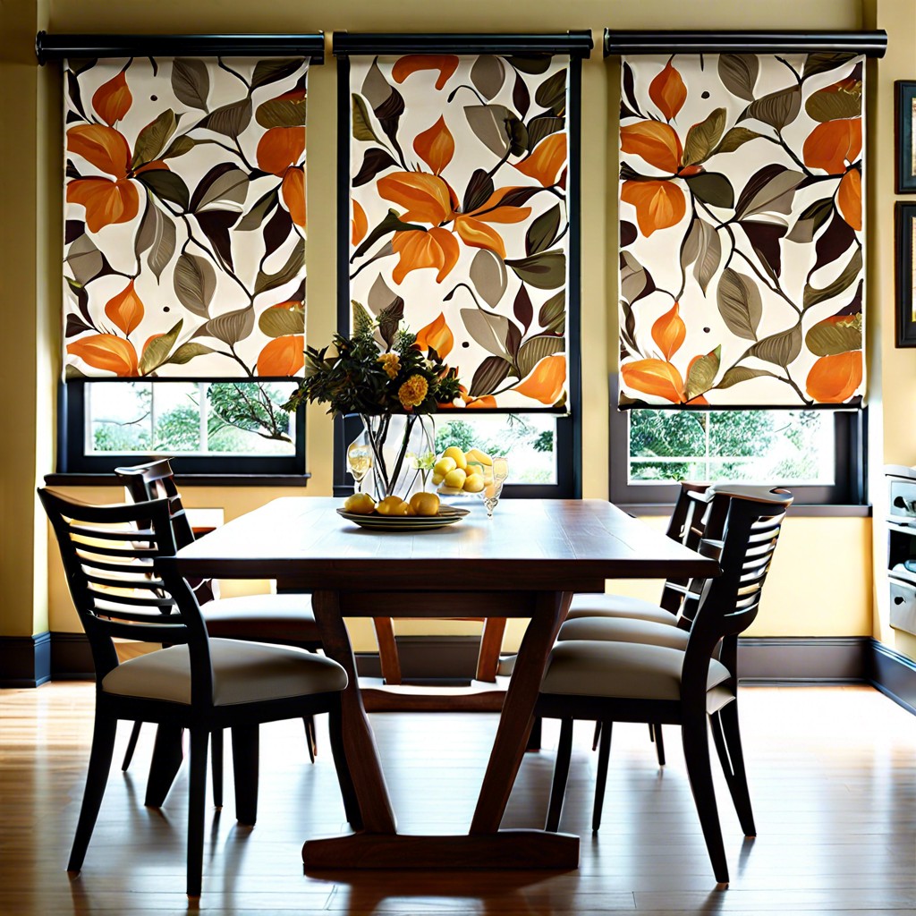 roller shades with artistic prints