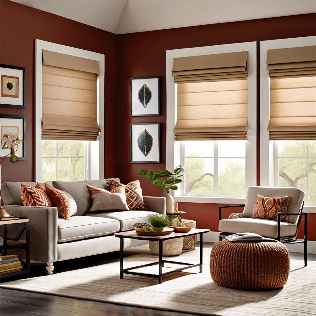 roman shades with bold patterns
