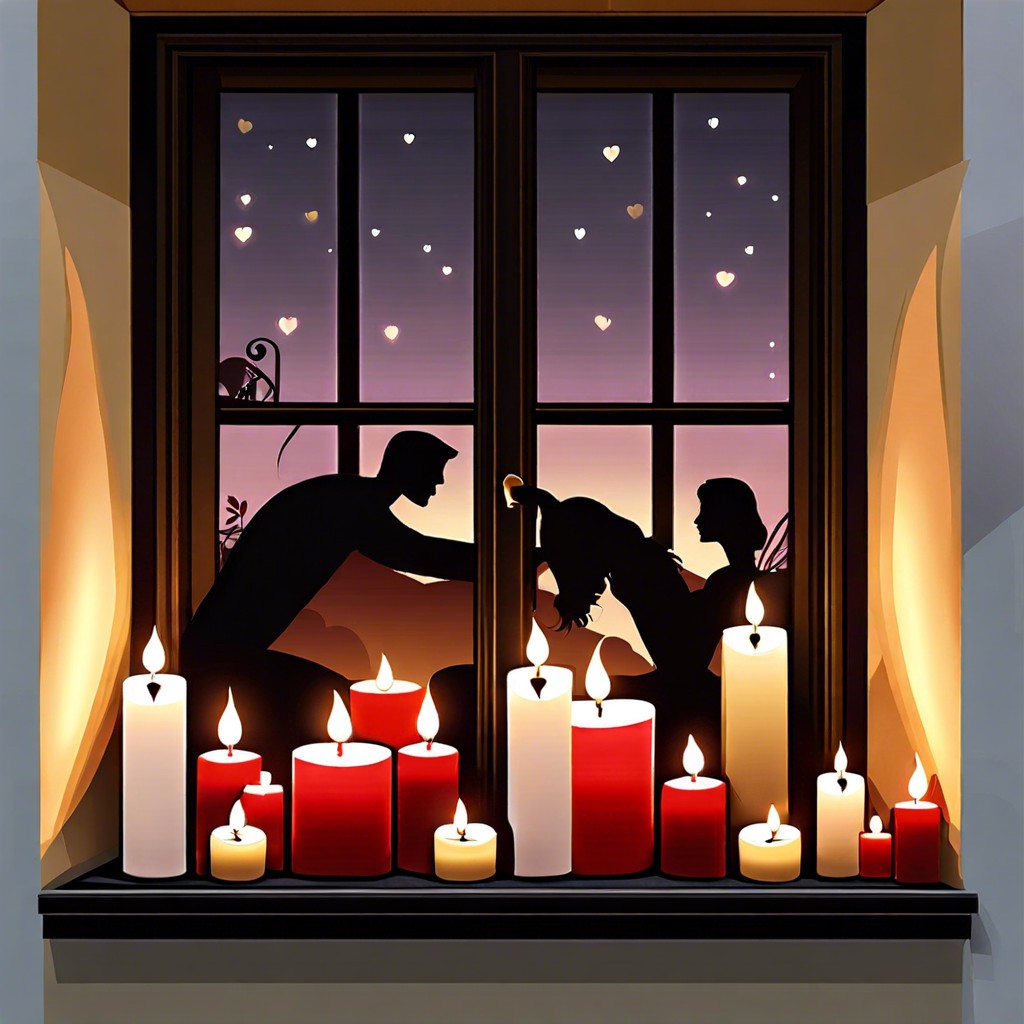 romantic candlelit scene
