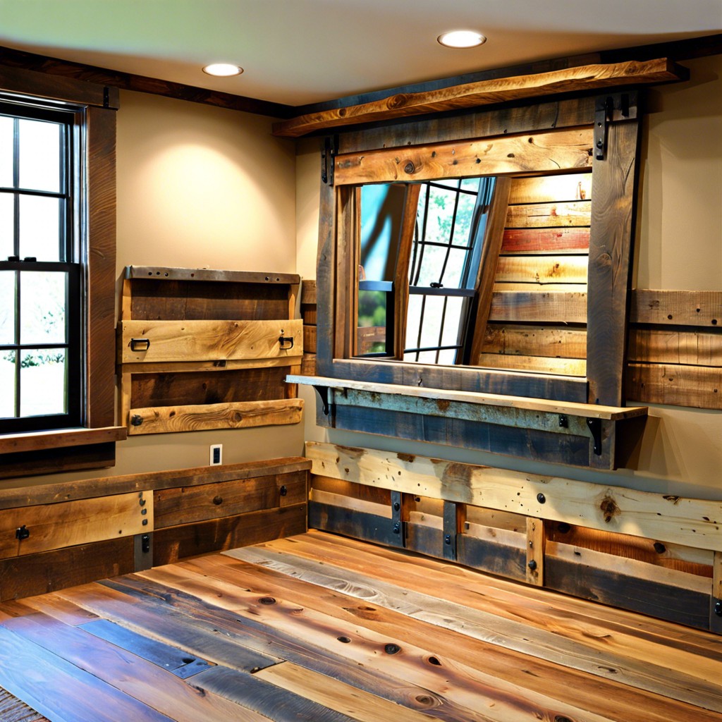 rustic reclaimed wood trim