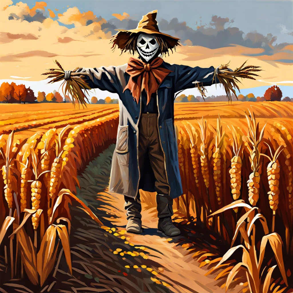 scarecrow in a cornfield