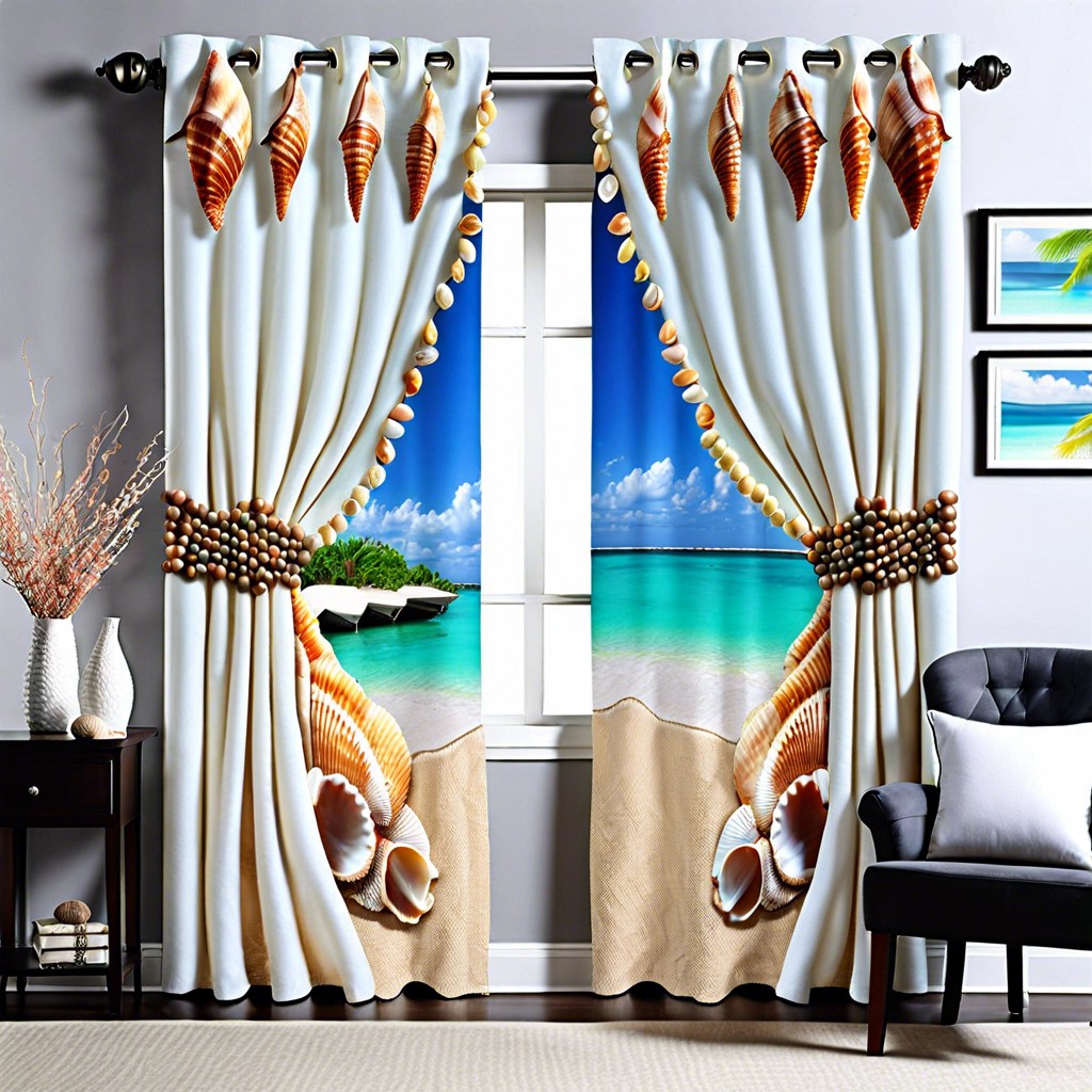 seashell beaded curtains