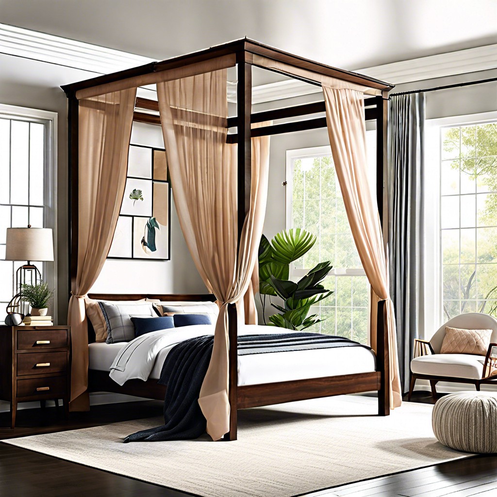 sheer canopy bed