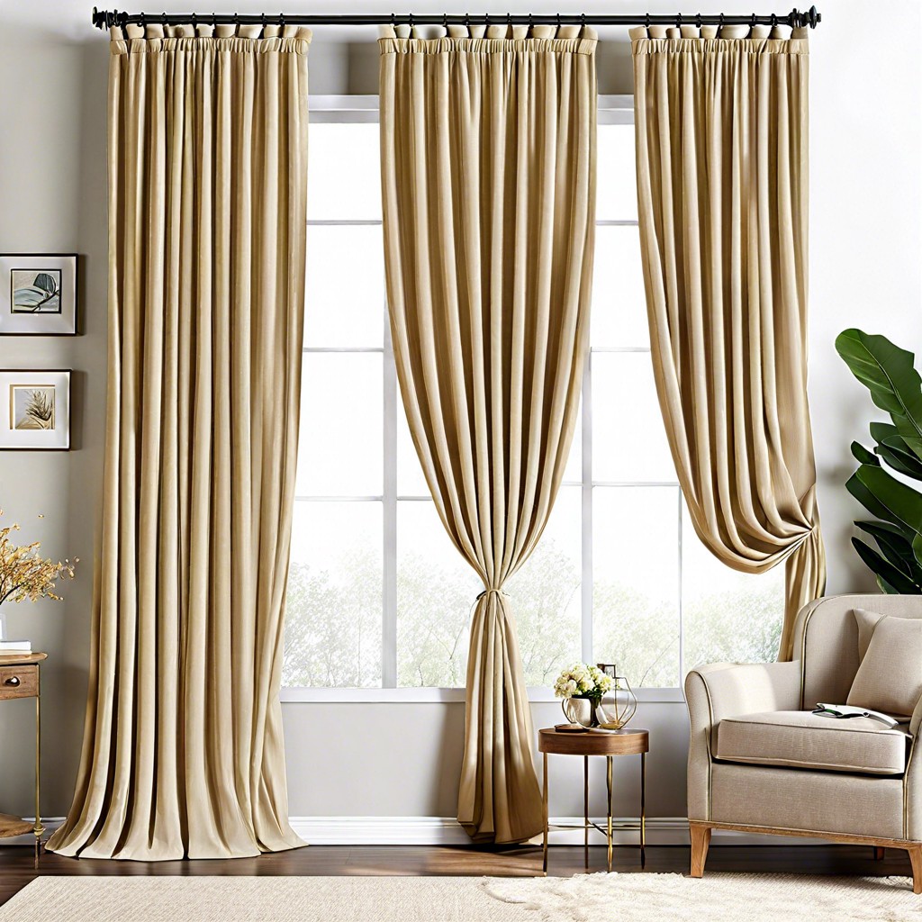 sheer curtains paired with heavy drapes