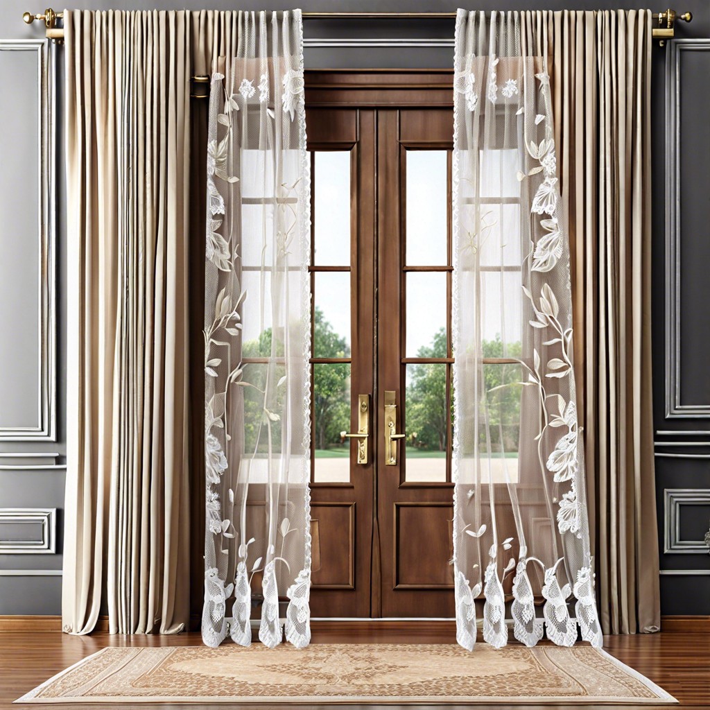 sheer lace curtains for delicate beauty