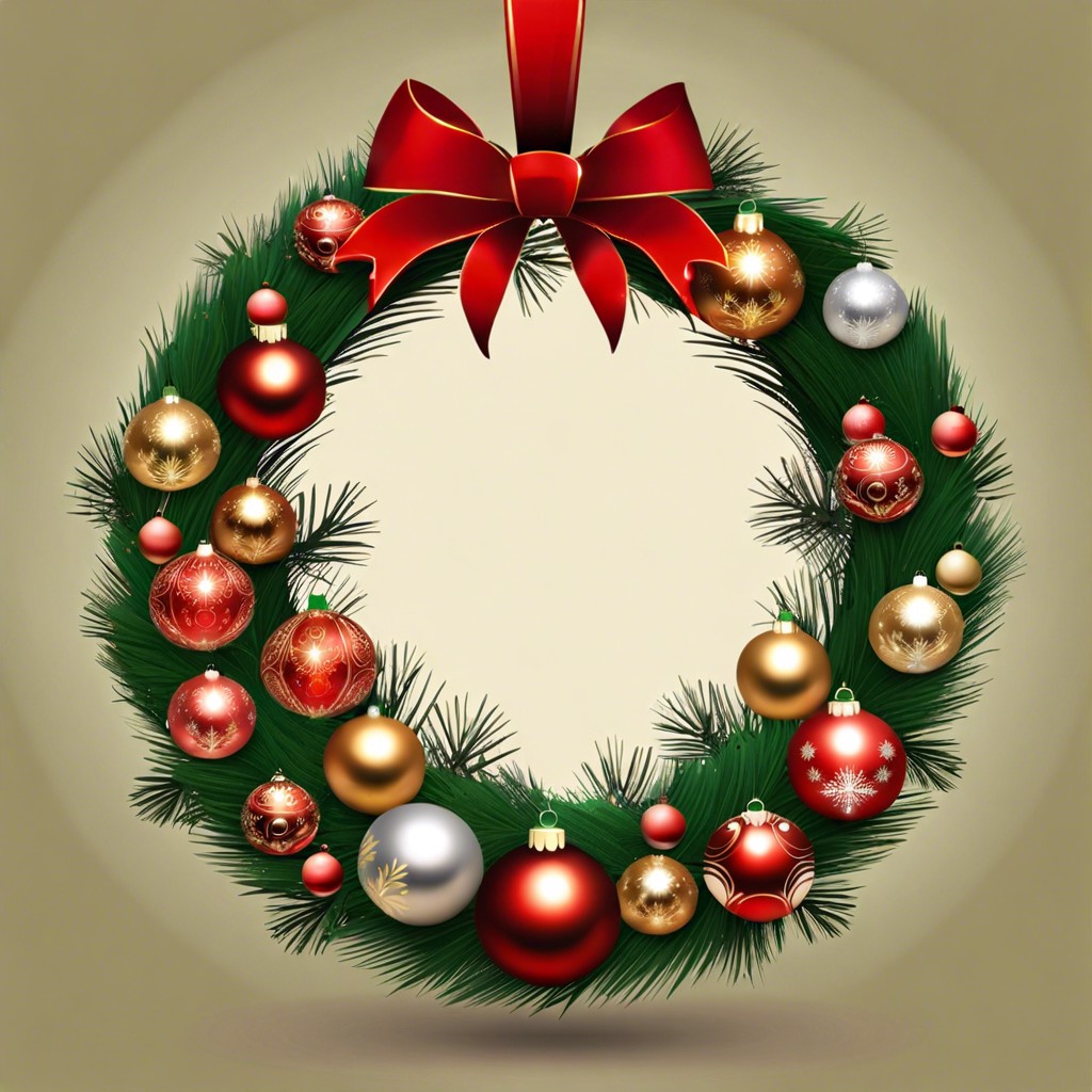 shiny ornament ball wreath