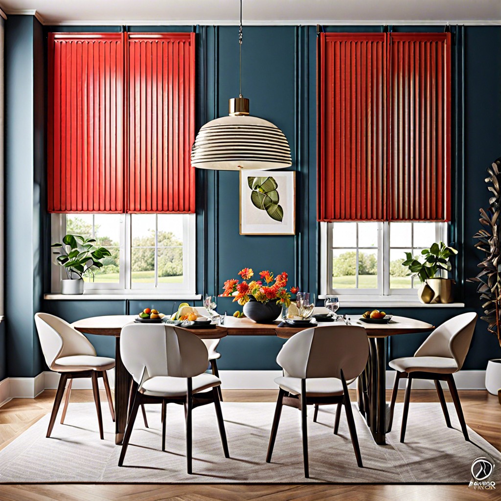 shutter panels painted in bold colors